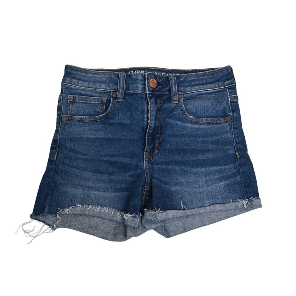 American Eagle Women's 6 Hi-Rise Shortie Denim Jean Shorts